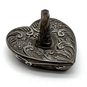 Vintage Silver Plated Godinger Silver 1992 Heart Shaped Ring Holder